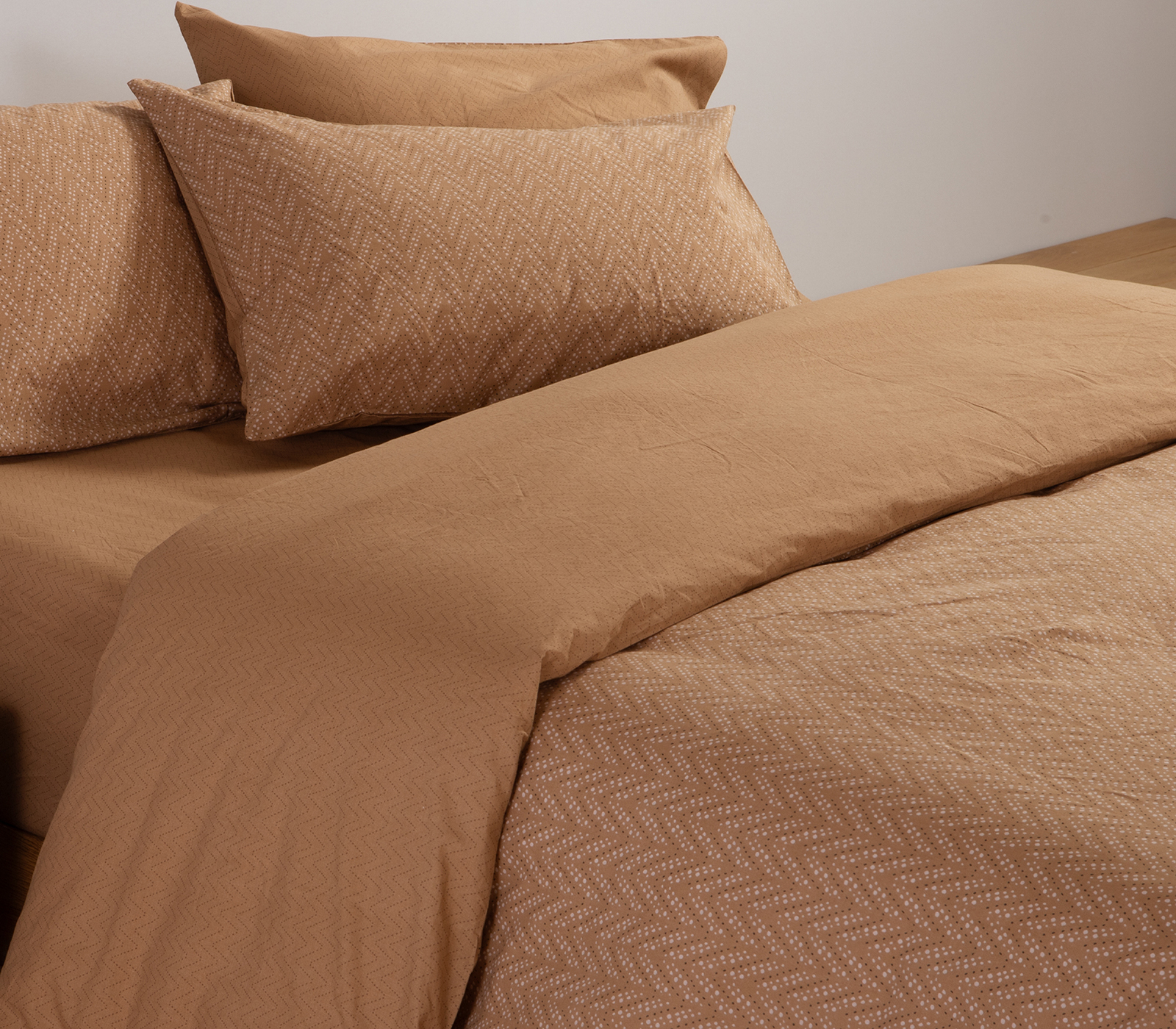 Σεντόνια Υπέρδιπλα Nef-Nef Homeware (Σετ) με λάστιχο Suspen 240x270 Caramel 