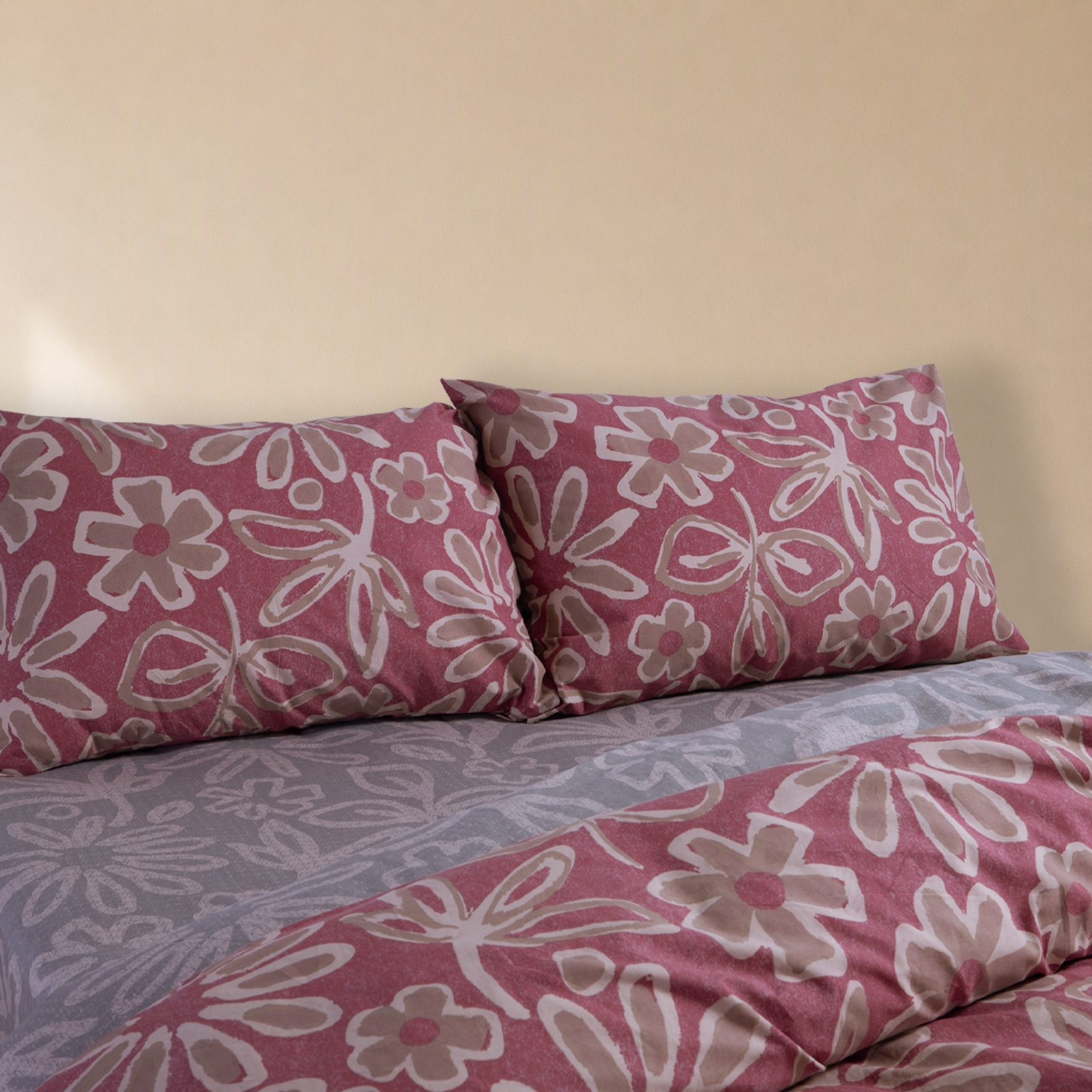 Διπλά Σεντόνια Nef-Nef Homeware (Σετ) Βαμβακερά Harmony 200X270 Bordo