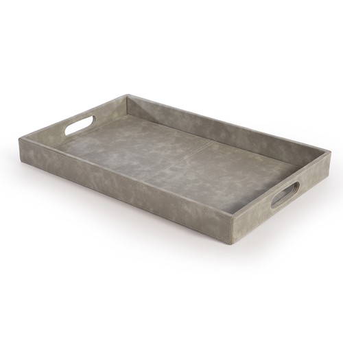 Δίσκος Nef-Nef Homeware με υφή δέρματος Lethal 30X50Χ5 D.Grey