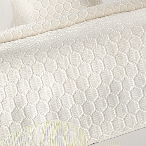 Κουβερλί King Size Guy Laroche (Σετ) Hive 250x240 Ecru