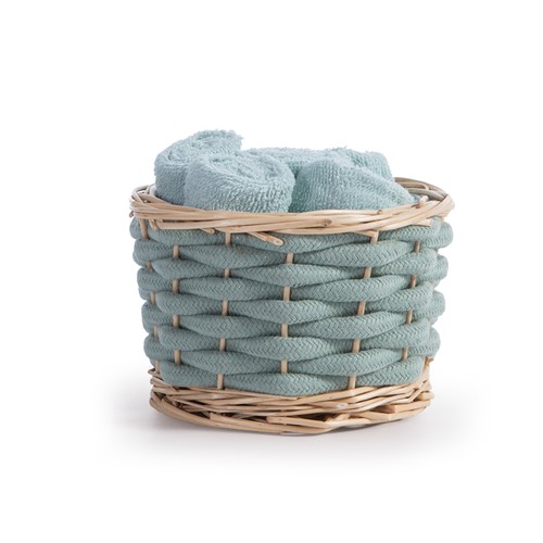 Διακοσμητικό Καλάθι Με Λαβέτες Nef-Nef Homeware Borra Aqua