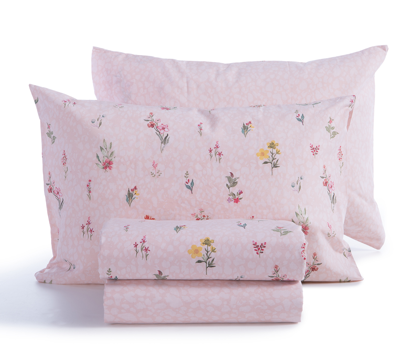 Σεντόνια Μονά Nef-Nef Homeware (Σετ) 170Χ270 Plant Pink