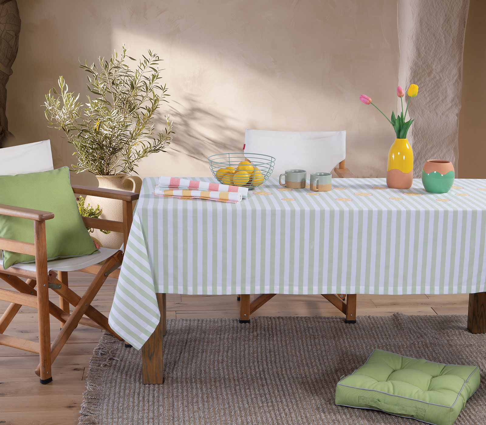 Τραπεζομάντηλο Nef-Nef Homeware Lemonade 140X140 Mint