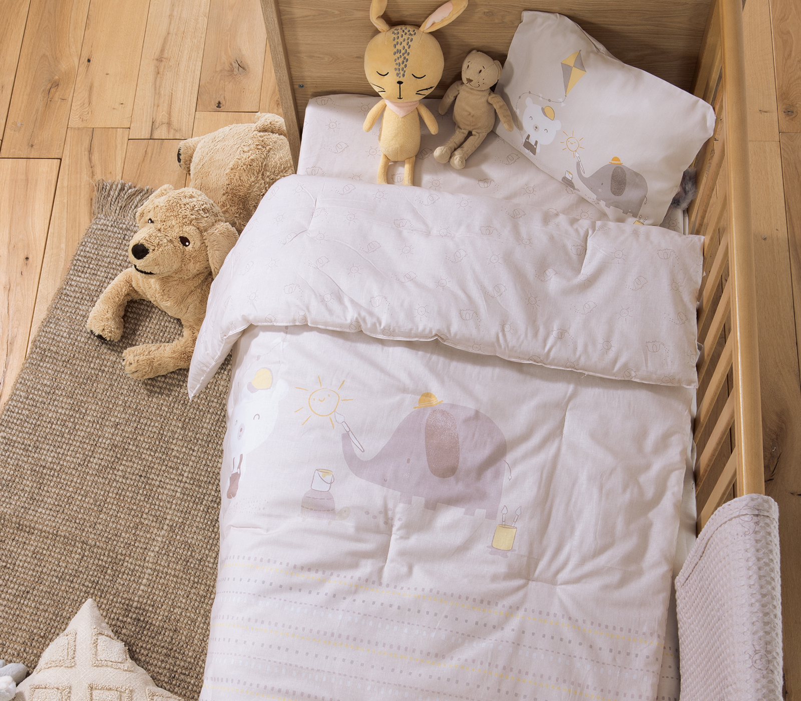 Βρεφικό Κουβερλί Nef-Nef Homeware Happy Days 110x140 Greige