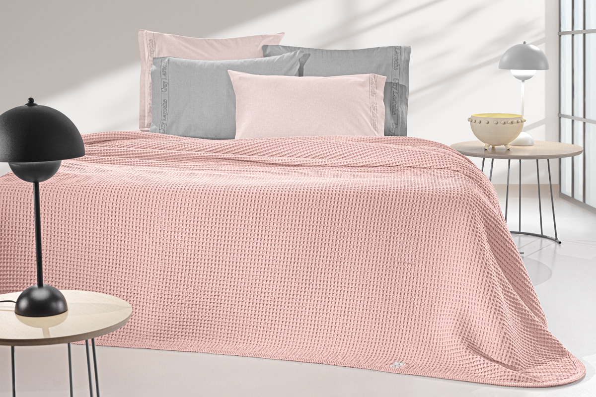 Κουβέρτα Πικέ Υπέρδιπλη Guy Laroche Eternity Misty Rose 230X240