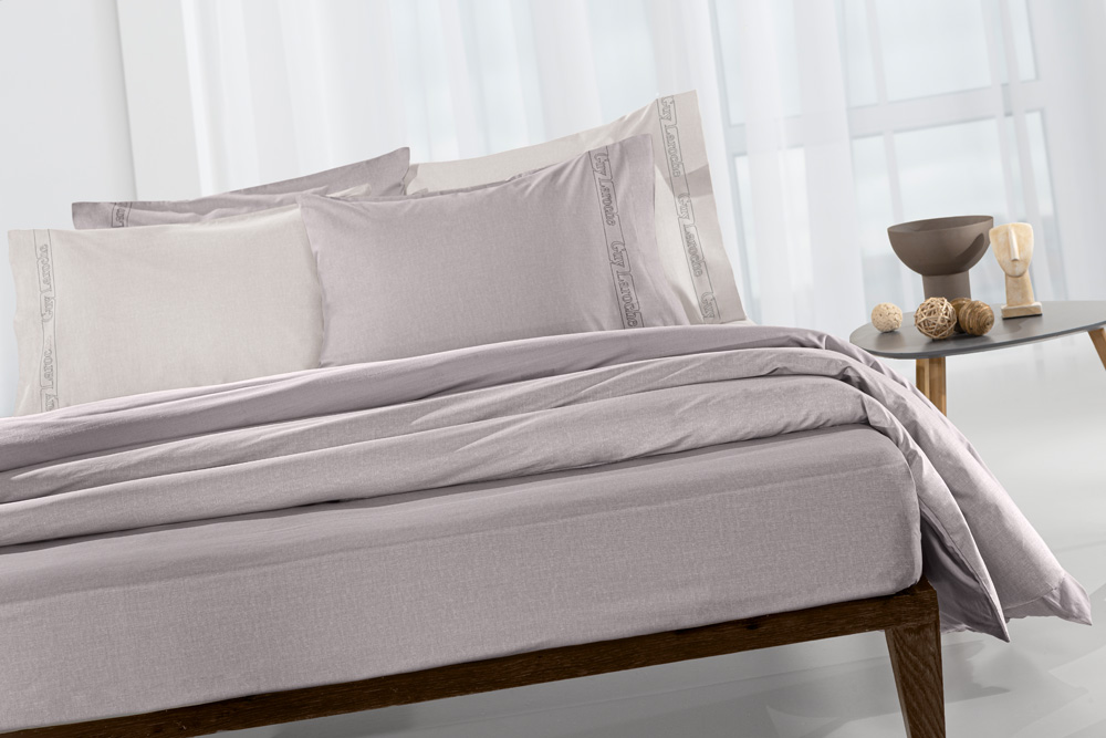 Σεντόνι Διπλό Μεμονωμένο Guy Laroche Color Plus Melanze 140X200+32 Με Λάστιχο