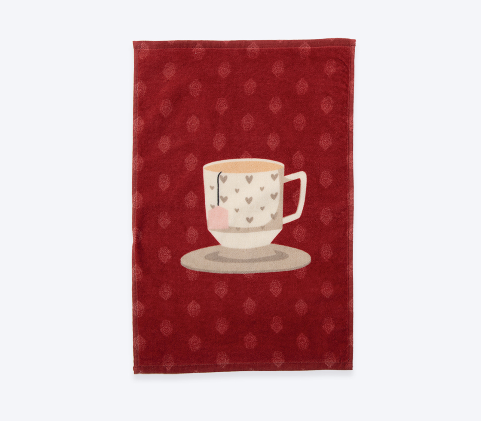 Ποτηρόπανο Βελουτέ Nef-Nef Homeware Cup Of Tea 40x60 Bordo