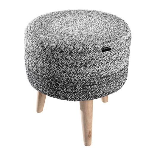 Διακοσμητικό Σκαμπό Guy Laroche Shades Grey 40X40X40