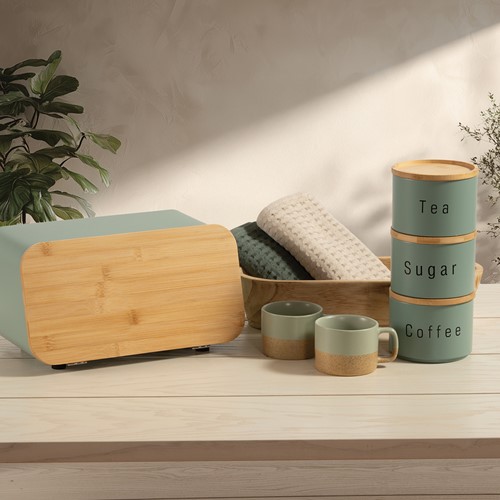 Δοχείο Αποθήκευσης Nef-Nef Homeware Coffee-Tea-Sugar 3τμχ Green