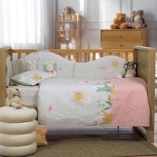 Βρεφικά Σεντόνια Nef-Nef Homeware (3ΤΜΧ) Pic Nic Together Aqua