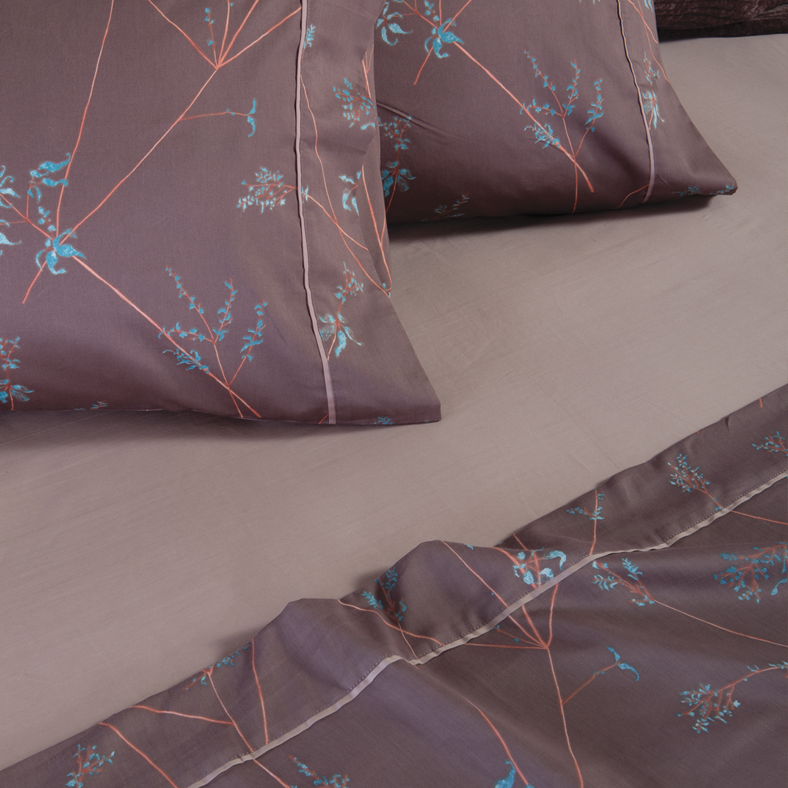 Υπέρδιπλα Σεντόνια Nef-Nef Homeware (Σετ) Βαμβακοσατέν Elements Desirous 240x270 Deep Taupe