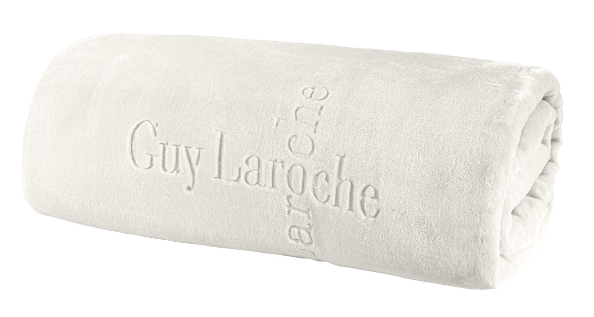 Κουβέρτα Υπέρδιπλη Guy Laroche Logo Ivory 220x240
