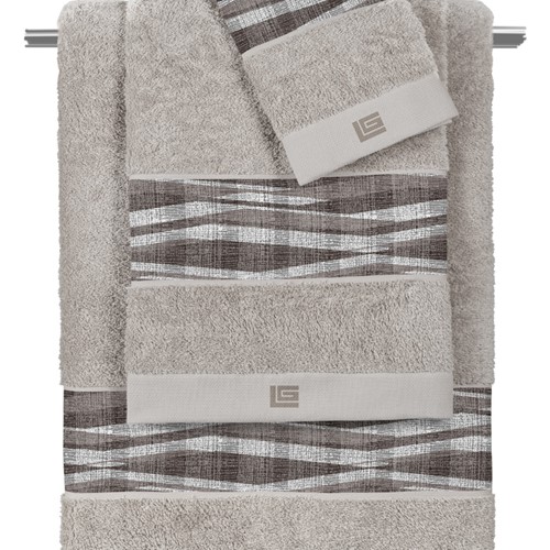 Σετ Πετσέτες Guy Laroche Active Taupe/Silver (3τμχ)