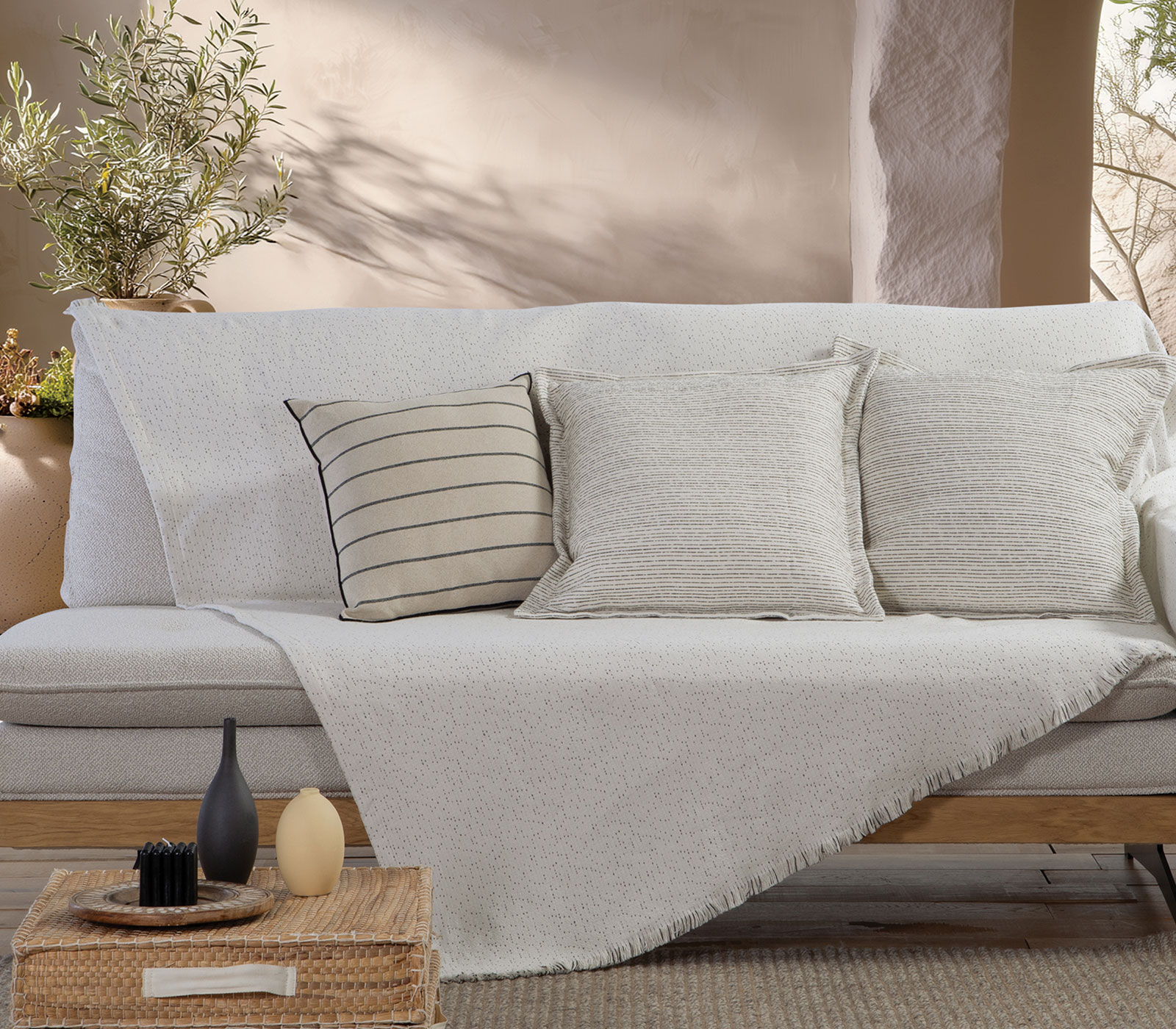 Ριχτάρι Διθεσίου Nef-Nef Homeware Malta 26 170X250 Ecru/Black