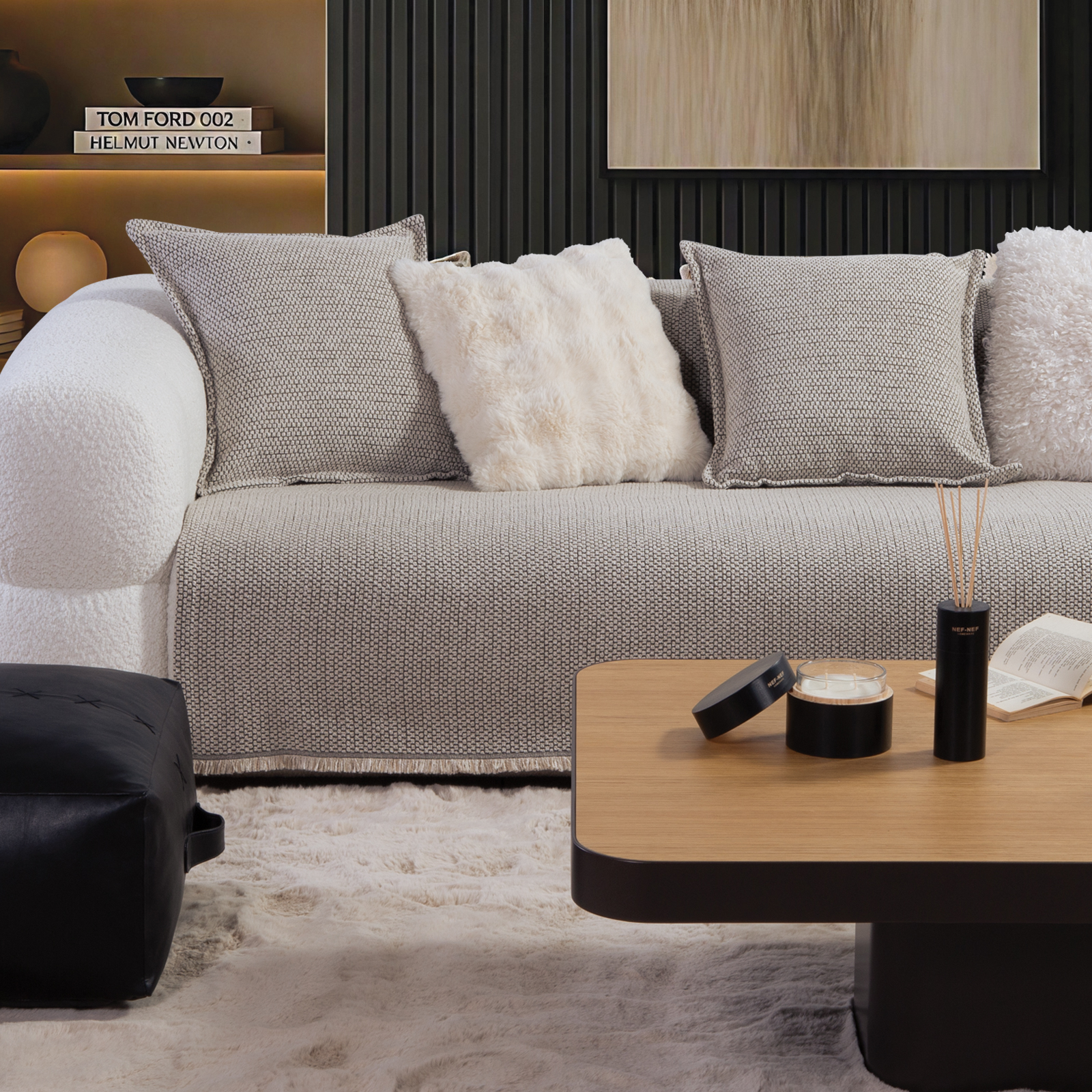 Ριχτάρι Πολυθρόνας Nef-Nef Homeware Brooklyn 26 170x180 Εcru
