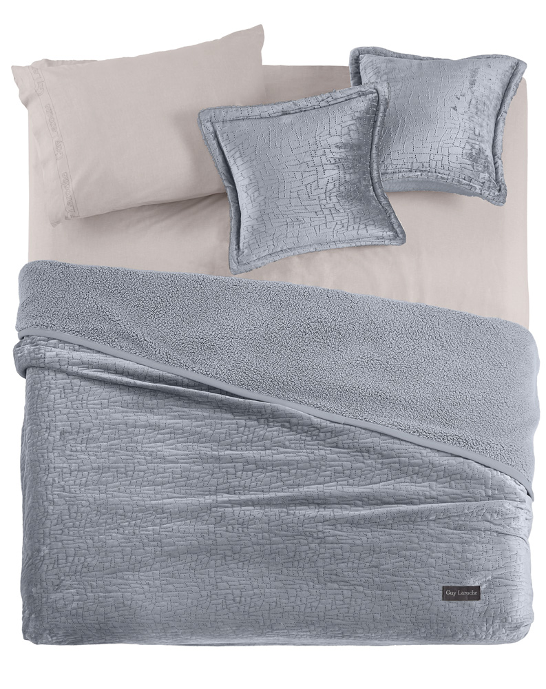 Κουβέρτα Μονή Guy Laroche (Σετ) Bolzano 160X220 Silver 