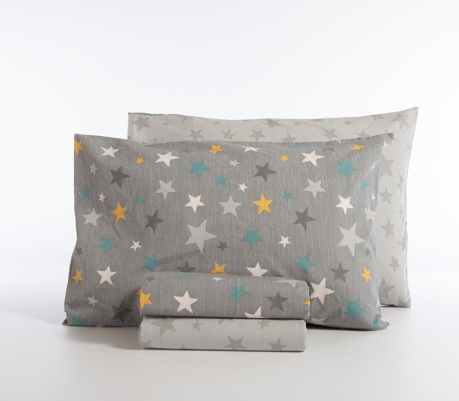Παιδικά Σεντόνια Nef-Nef Homeware (Σετ) Stars Above 170x260 Grey