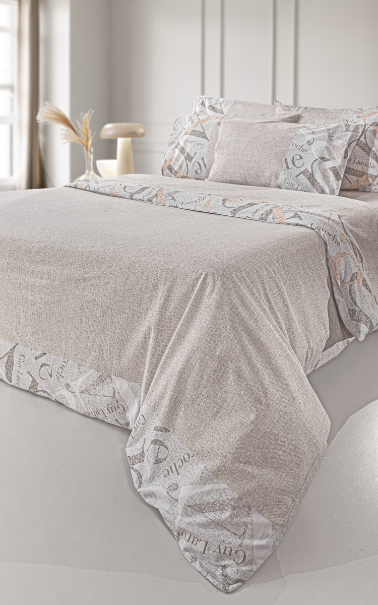 Σεντόνια King Size Guy Laroche Passport Beige 170X200+32 Mε Λάστιχο 