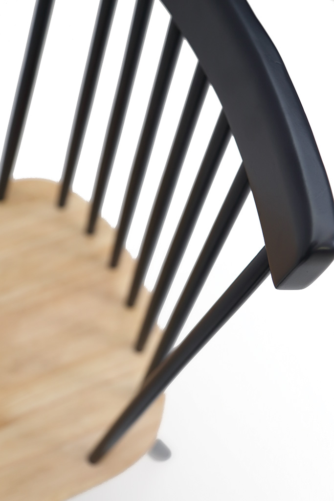 Καρέκλα Τραπεζαρίας Kristie Natural/Navy Blue (42x52x87) Soulworks