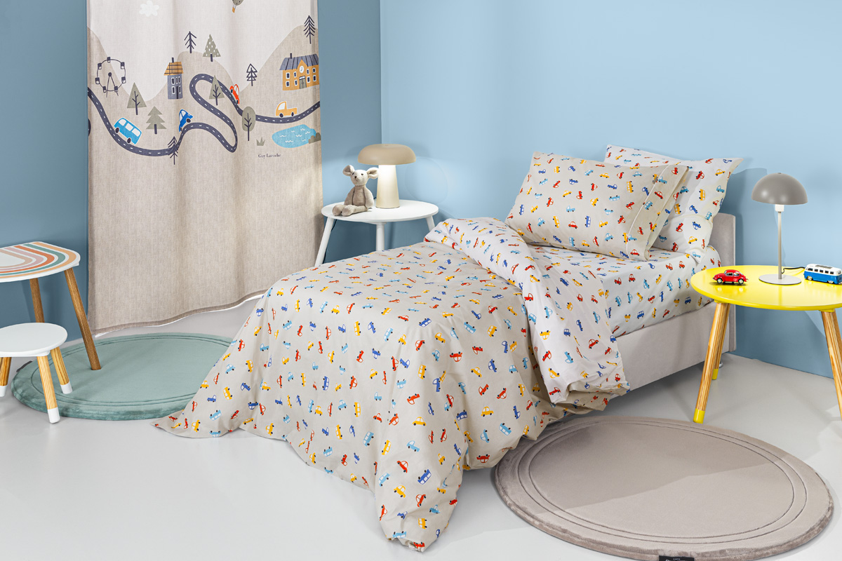 Παιδικά Σεντόνια Guy Laroche (Σετ) Roadtrip Natural 165x250