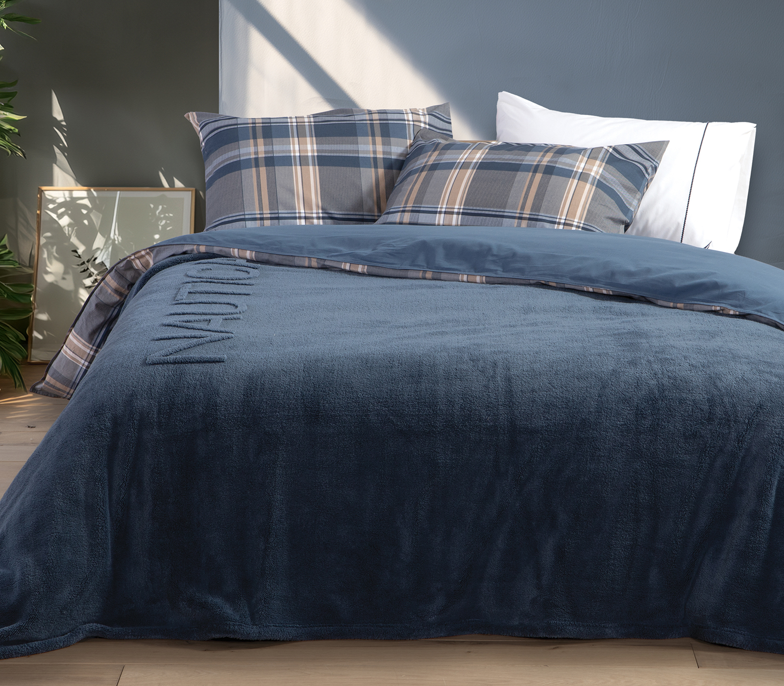 Κουβέρτα Υπέρδιπλη Nef-Nef Homeware Nau Wave 230x240 Blue