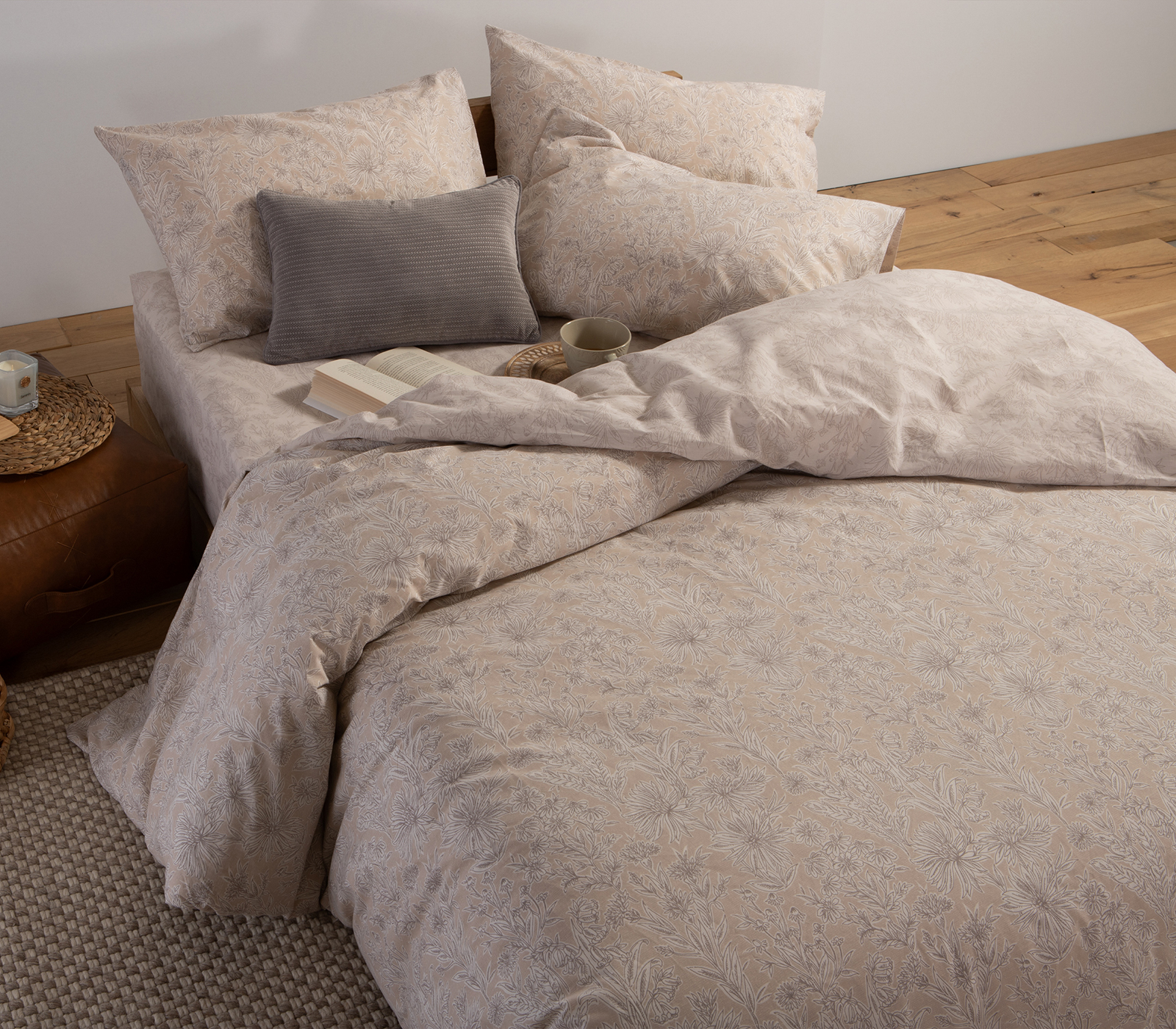 Σεντόνια King Size Nef-Nef Homeware (Σετ) με λάστιχο Lucil 270X270 Beige