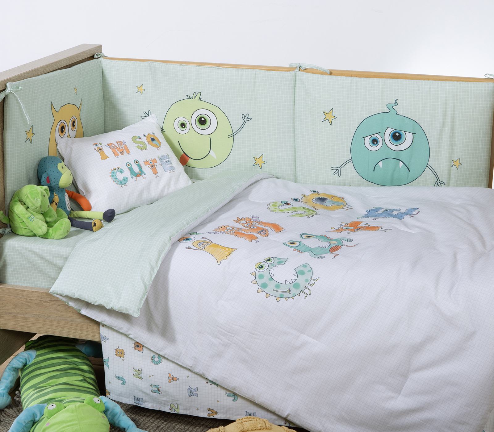 Πάντα Κούνιας Nef-Nef Homeware Alphabet Monster Pistachio 