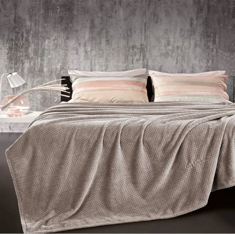 Κουβέρτα Fleece Υπέρδιπλη (220x240)  Guy Laroche Rombus Wenge