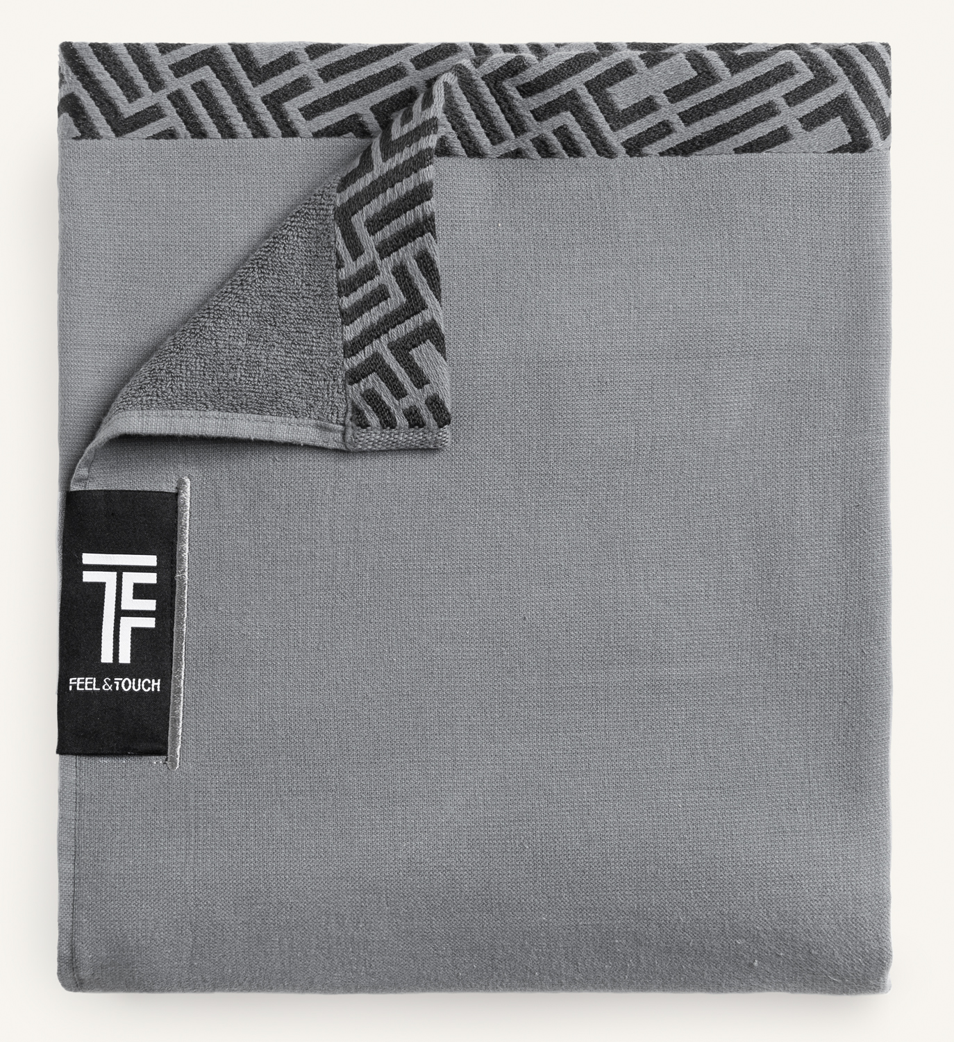 Πετσέτα Θαλάσσης Feel and Touch Sunny Anthracite 90X180