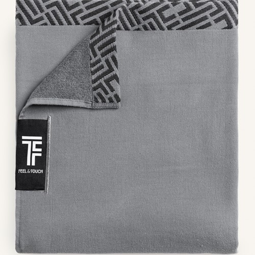 Πετσέτα Θαλάσσης Feel and Touch Sunny Anthracite 90X180