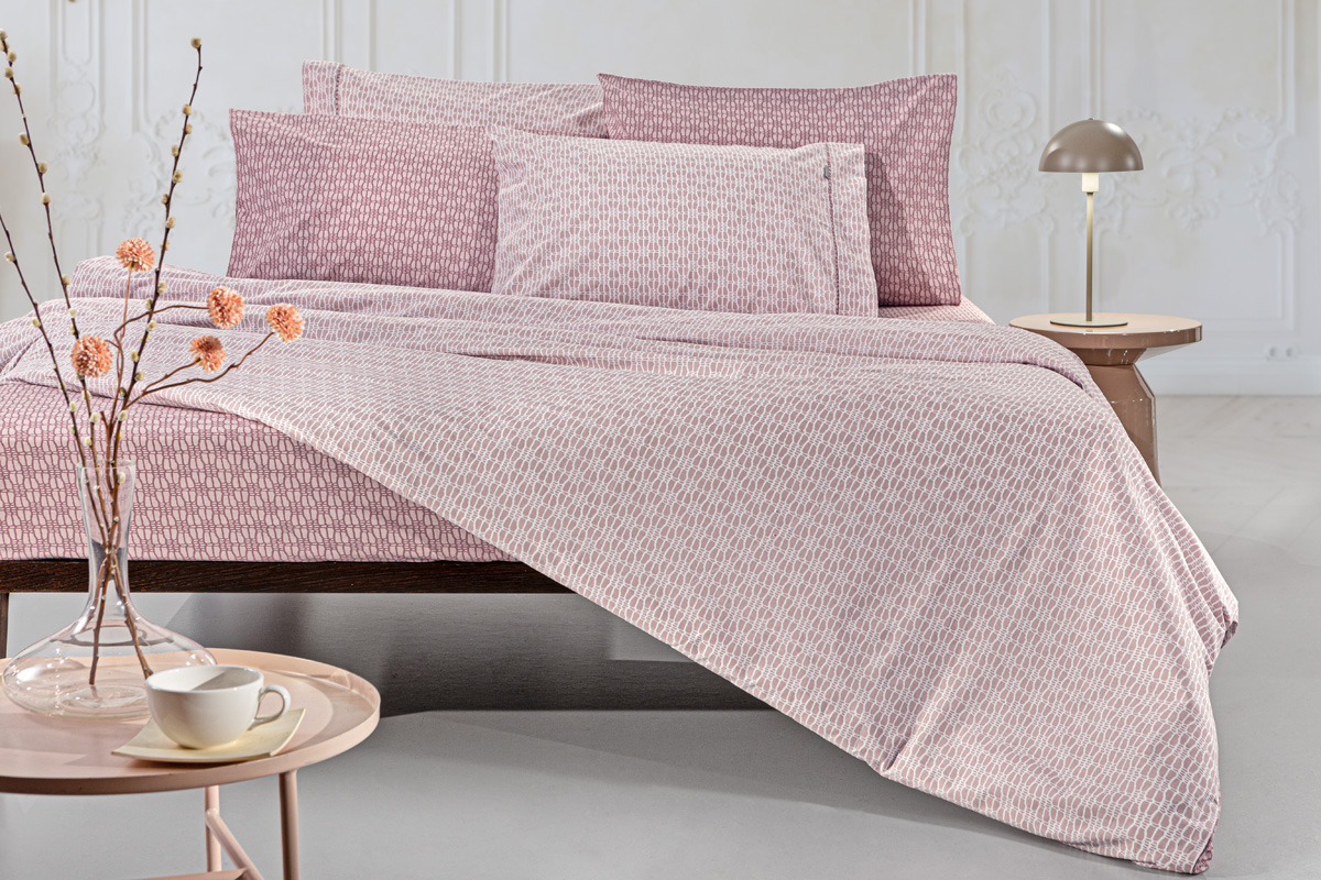 Σεντόνια Ημίδιπλα Guy Laroche (Σετ) Sandy Old Pink 180X265