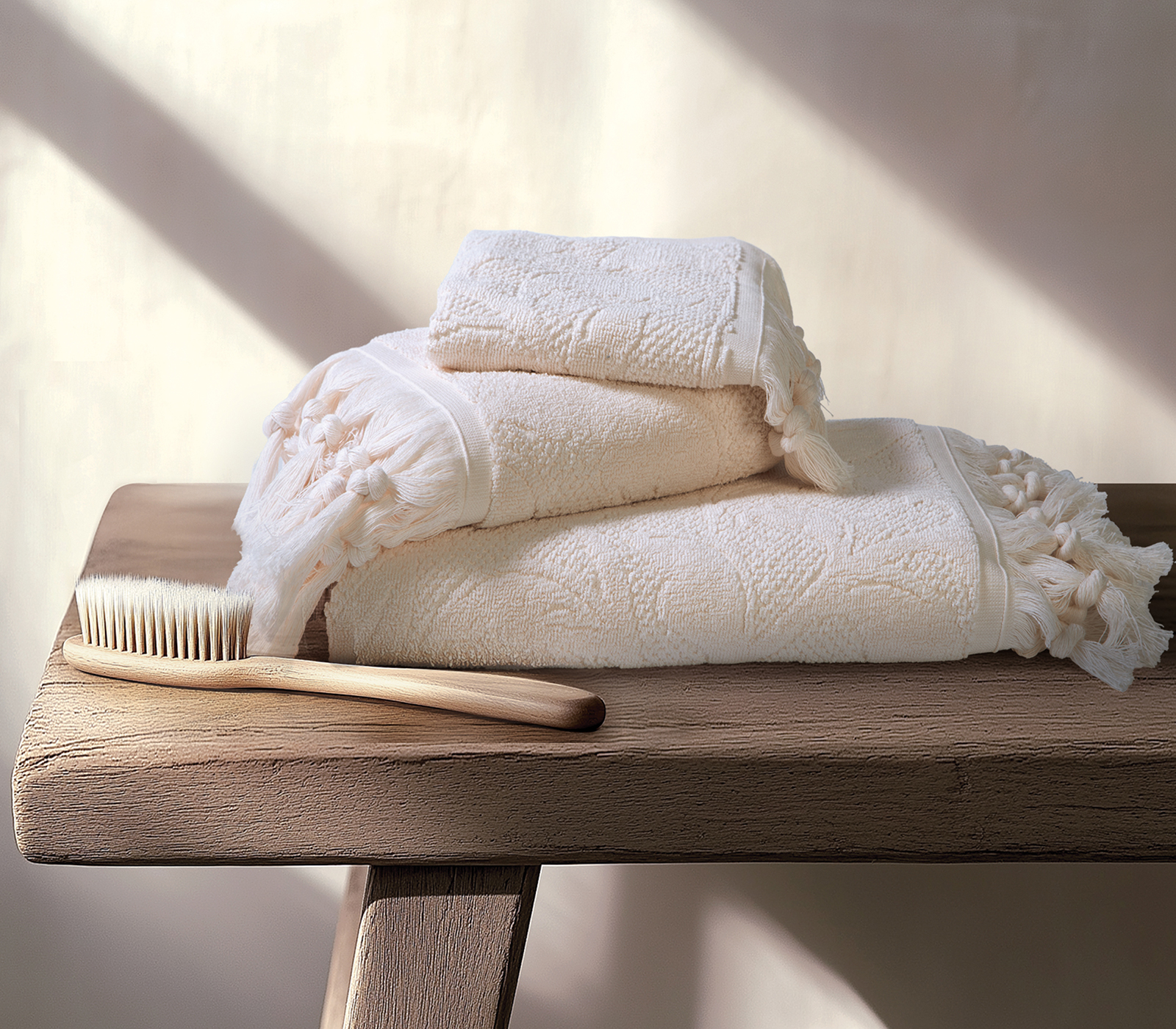 Πετσέτα Προσώπου Nef-Nef Homeware Sangalia 50x90 Ecru 