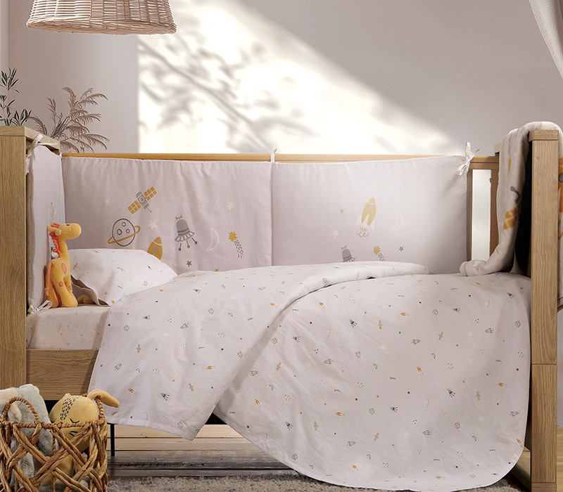 Βρεφικά Σεντόνια Nef-Nef Homeware (Σετ) My Universe Grey