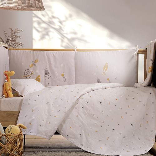 Βρεφικά Σεντόνια Nef-Nef Homeware (Σετ) My Universe Grey