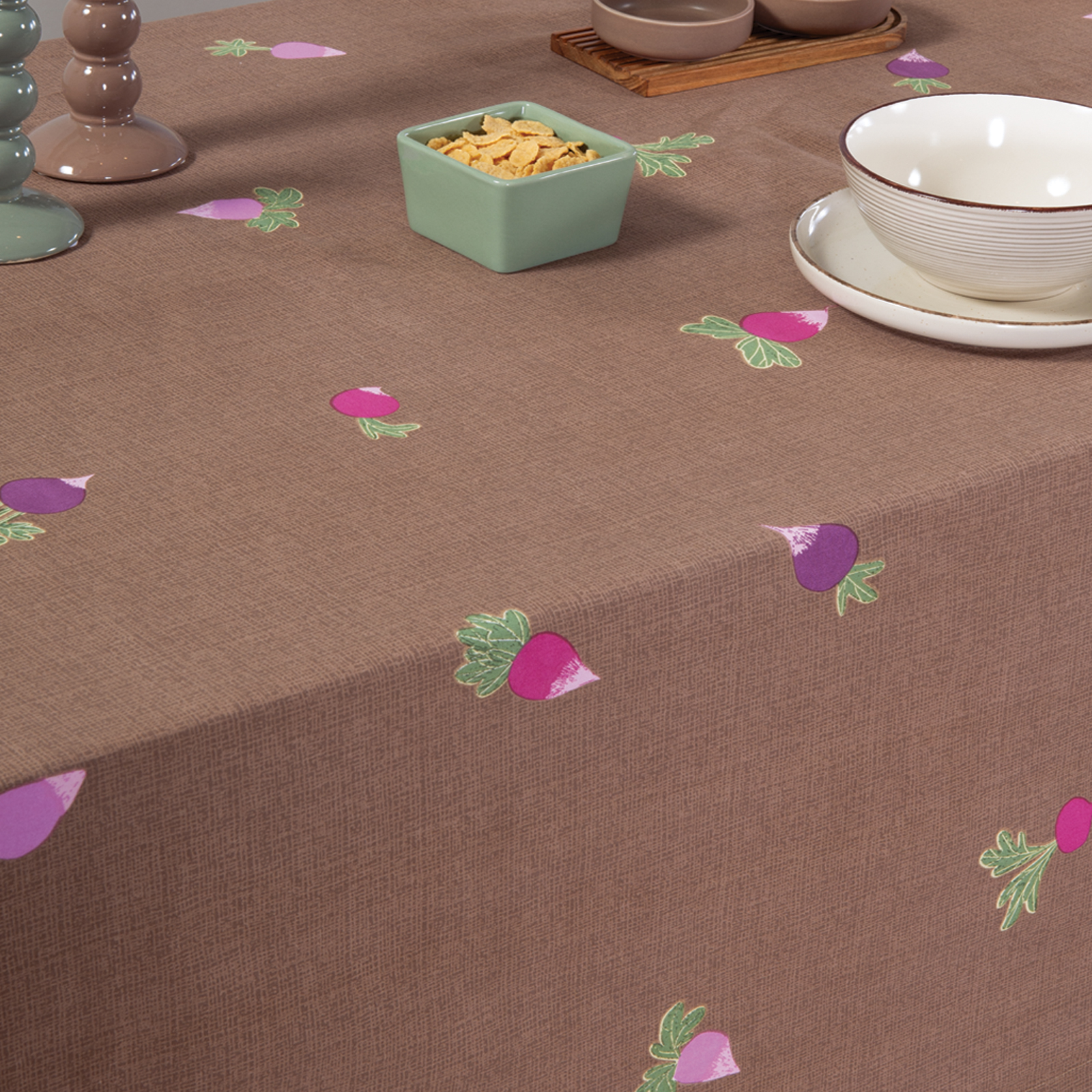 Τραπεζομάντηλο Αλέκιαστο Nef-Nef Homeware Radish 140x180 Brown