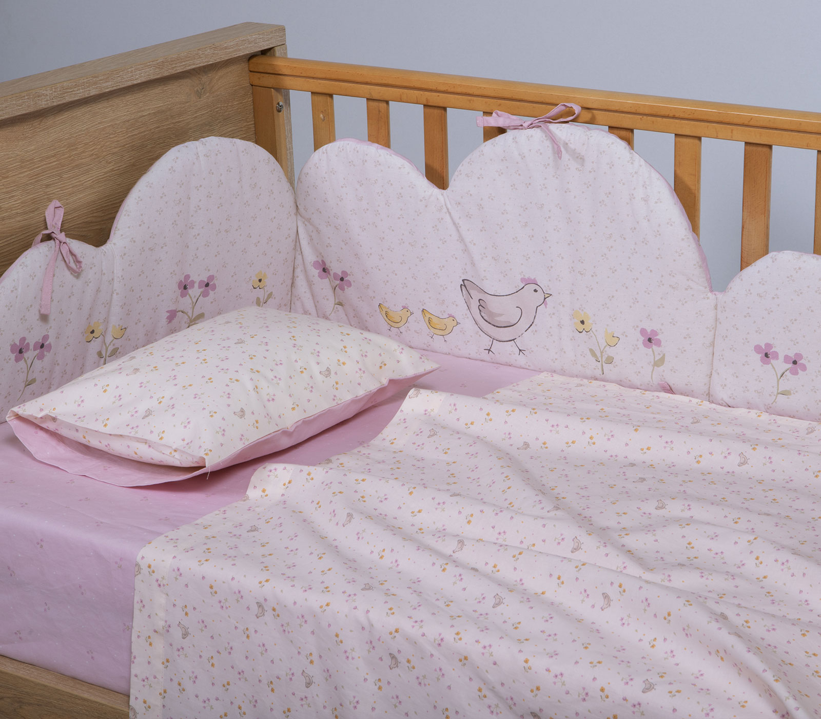 Βρεφική Πάντα Nef-Nef Homeware Cute & Sweet Ecru  (60+67+60x40)