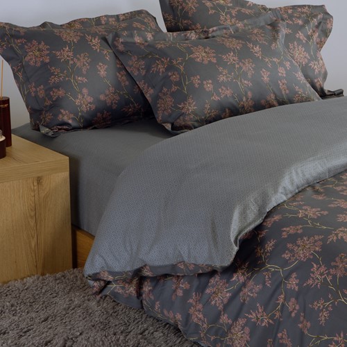 Παπλωματοθήκη Υπέρδιπλη Nef-Nef Homeware (Σετ) Βαμβακοσατέν Foxy 240x230 GREY/BLUE