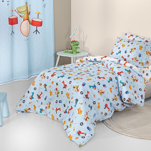 Παιδικά Σεντόνια Guy Laroche (Σετ) Band Sky 100X200+28 Με Λάστιχο