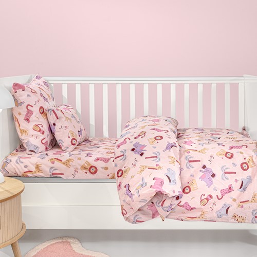 Βρεφικά Σεντόνια Guy Laroche (Σετ) Jungle Pink 115Χ170