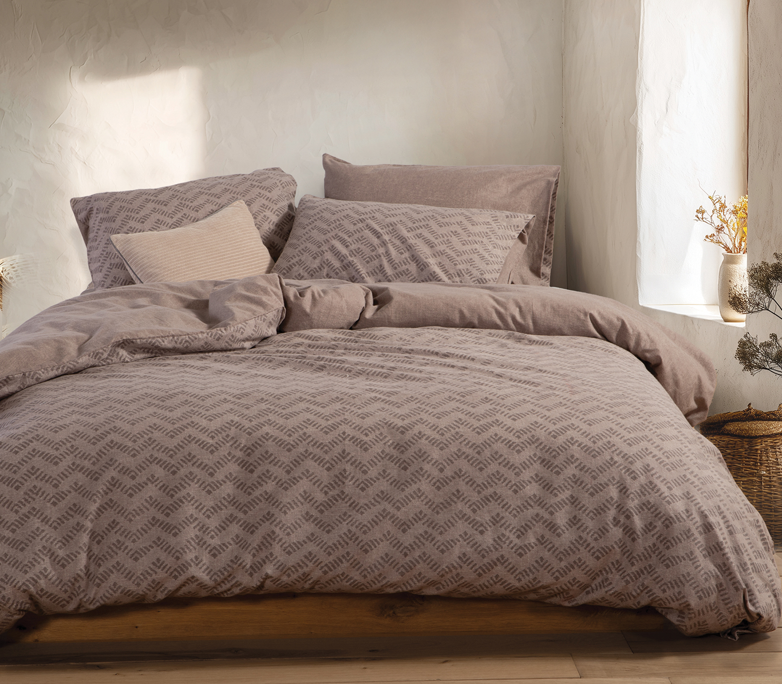 Σεντόνια Φανελένια  Μονά Nef-Nef Homeware (Σετ) Otrando 160x260 Mocca