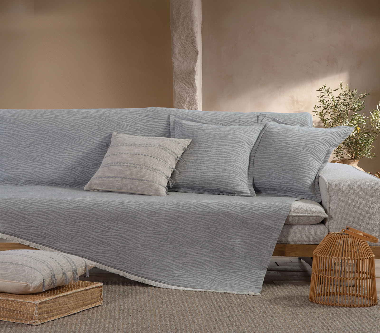 Ριχτάρι Τριθεσίου Nef-Nef Homeware Zebra 170X300 Grey