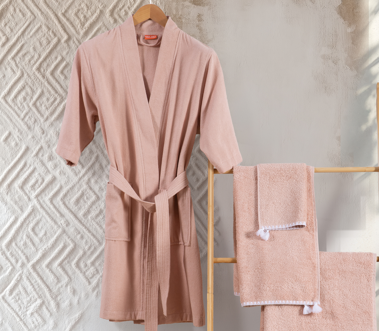 Μπουρνούζι Nef-Nef Homeware Morena Medium Pink