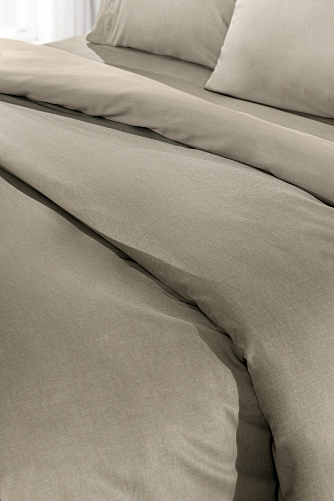 Σεντόνι Υπέρδιπλο Μεμονωμένο Guy Laroche Color Plus Taupe 160X200+32 Με Λάστιχο