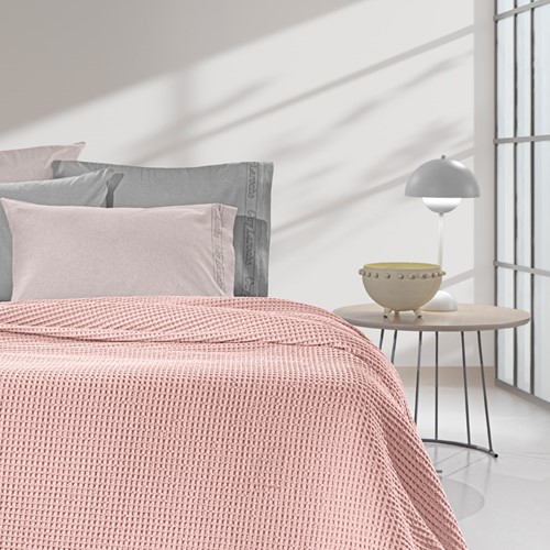 Κουβέρτα Πικέ Hμίδιπλη Guy Laroche Eternity Misty Rose 160X240