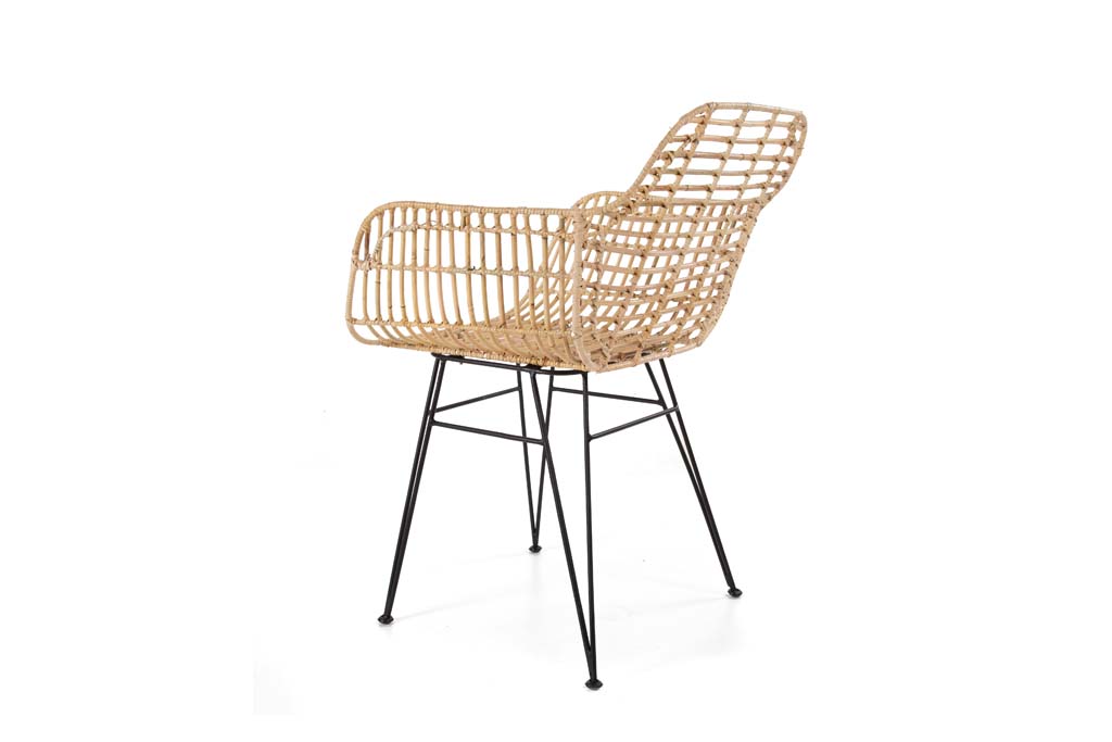 Καρέκλα Τραπεζαρίας με μπράτσα Marea Black legs (57x60x82) Soulworks 0300087