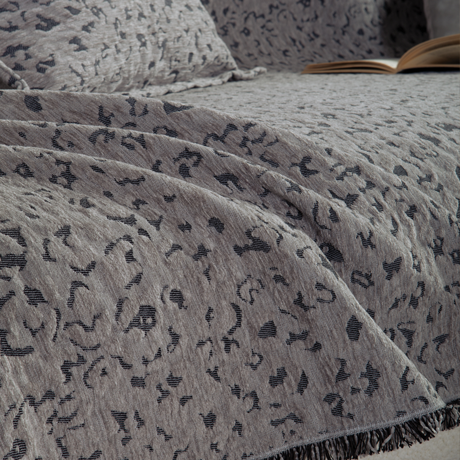 Ριχτάρι Διθέσιου Καναπέ Nef-Nef Homeware Leopard 170x250 Grey