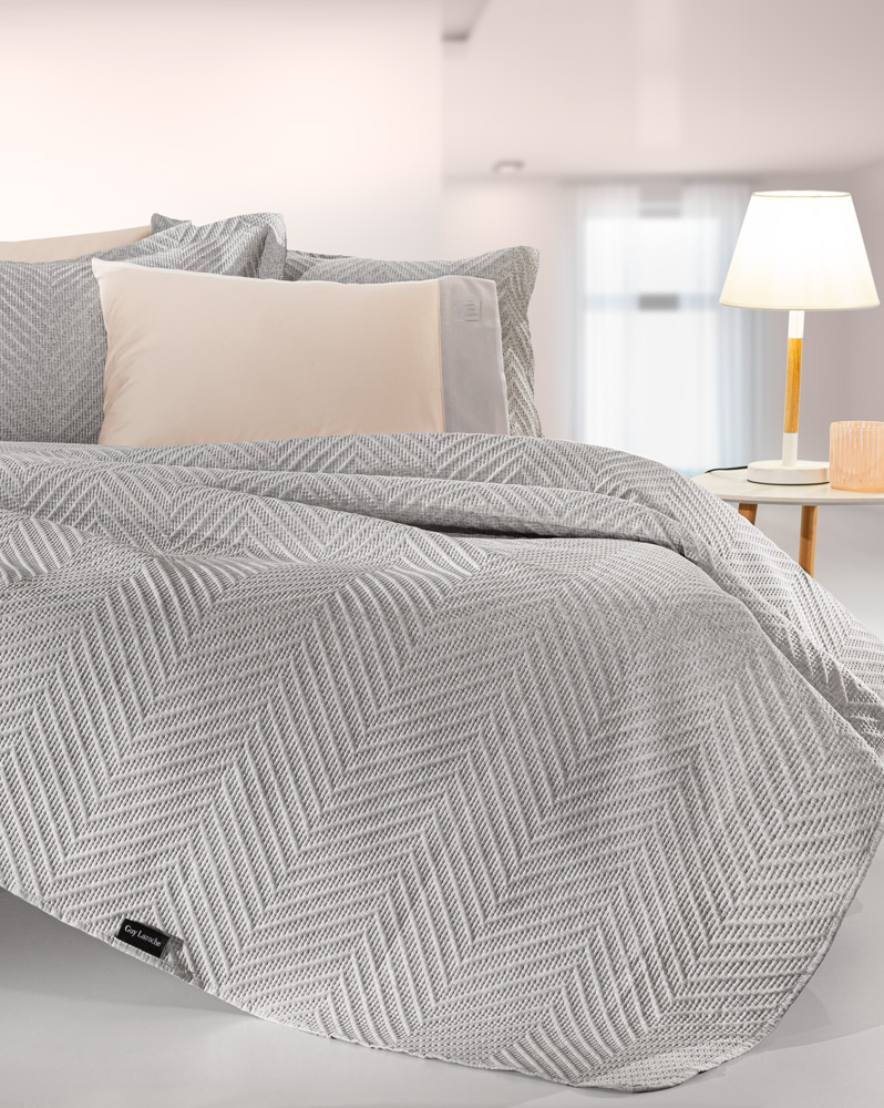 Κουβερλί Υπέρδιπλο Guy Laroche (Σετ) Hamptons 220x240 Grey