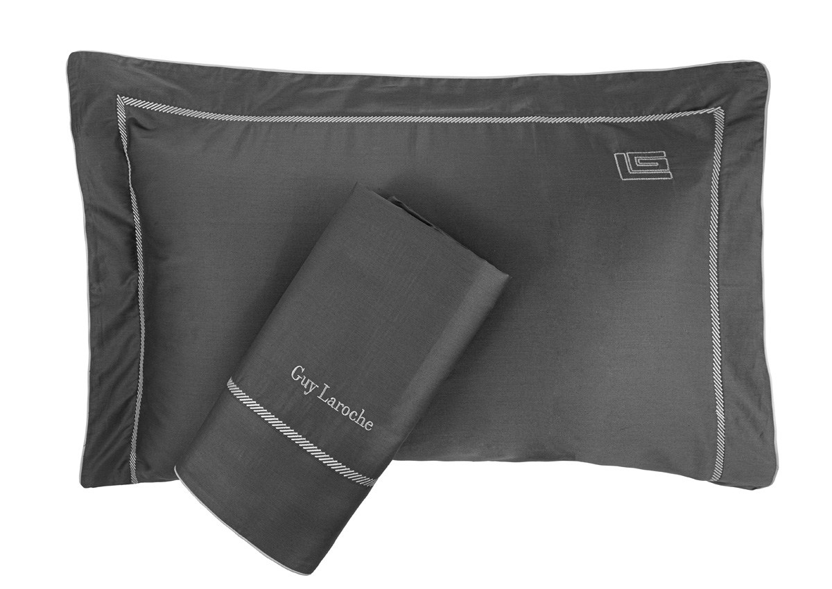 Παπλωματοθήκη Υπέρδιπλη Guy Laroche (Σετ)  Elite Anthracite /Silver 250X240 