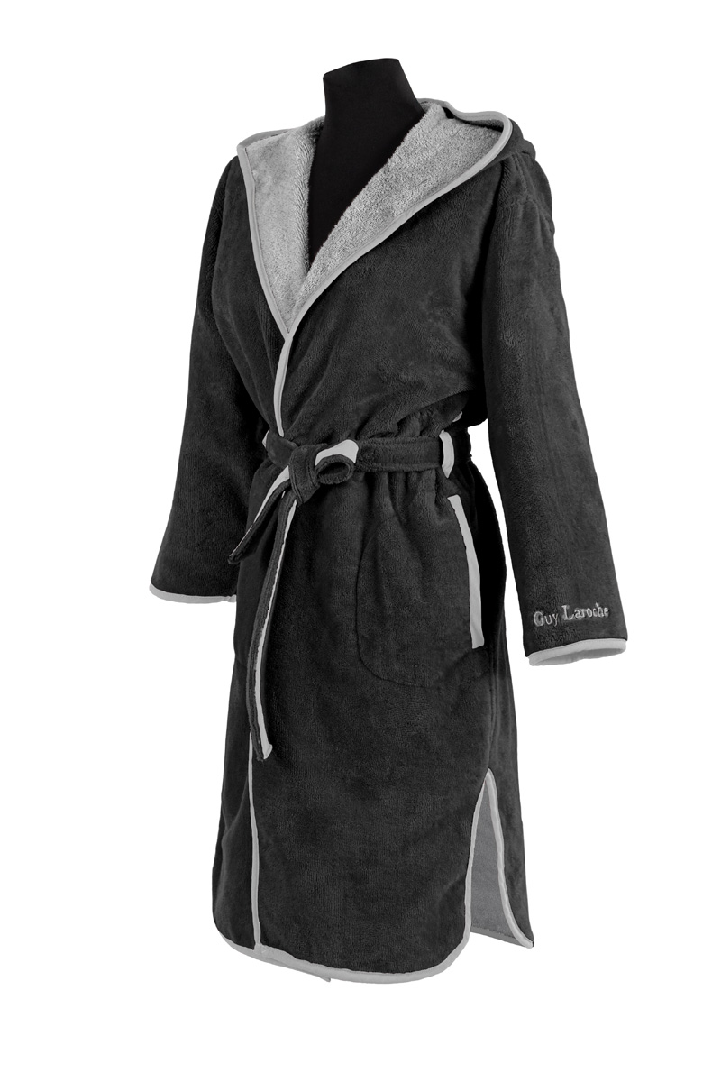 Μπουρνούζι Guy Laroche New Comfy Black Small  (Με Κουκούλα)  