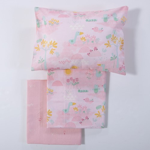 Βρεφικά Σεντόνια Κούνιας Nef-Nef Homeware (3ΤΜΧ) Spring Hapiness Pink